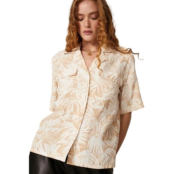 Anine Bing Austin Top in Yellow Small Womens Blouse Button Down - Picture 14 of 16